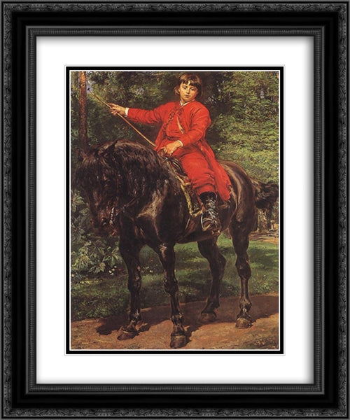 Son George 20x24 Black Ornate Wood Framed Art Print Poster with Double Matting by Matejko, Jan