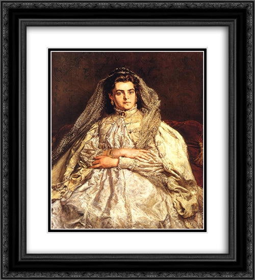 Teodora Matejko 20x22 Black Ornate Wood Framed Art Print Poster with Double Matting by Matejko, Jan