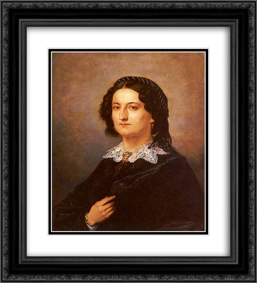 Victoria Kosinska 20x22 Black Ornate Wood Framed Art Print Poster with Double Matting by Matejko, Jan