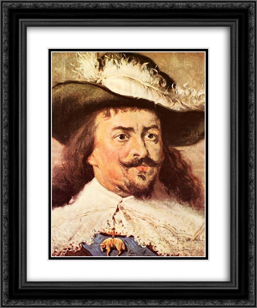 Wladyslaw IV 20x24 Black Ornate Wood Framed Art Print Poster with Double Matting by Matejko, Jan