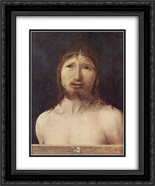 Ecce Homo 20x24 Black Ornate Wood Framed Art Print Poster with Double Matting by Messina, Antonello da