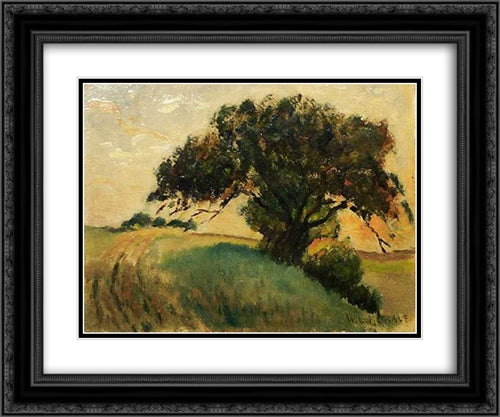 forests-and-trees, Brittany, clouds-and-sky 24x20 Black Ornate Wood Framed Art Print Poster with Double Matting by Metcalf, Willard