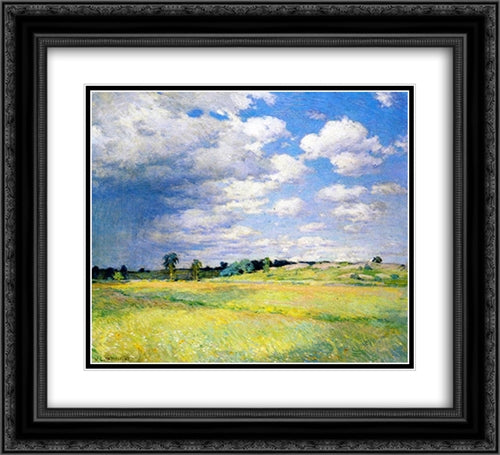 Flying Shadows 22x20 Black Ornate Wood Framed Art Print Poster with Double Matting by Metcalf, Willard