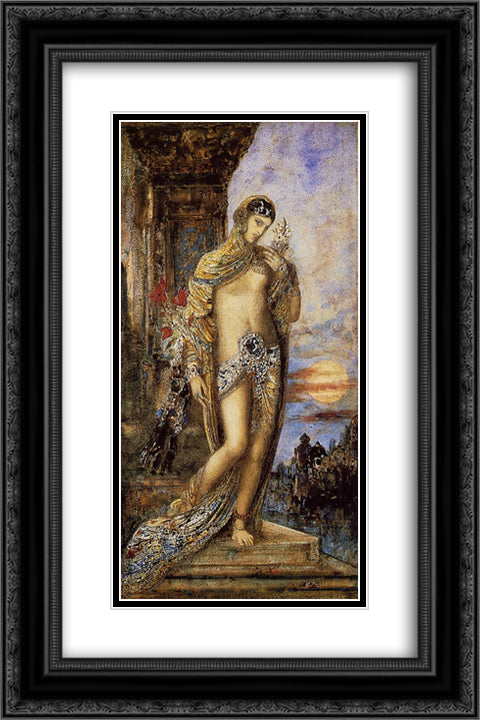 The Song of Songs 16x24 Black Ornate Wood Framed Art Print Poster with Double Matting by Moreau, Gustave