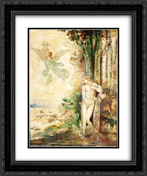 Silver Age (Orpheus) 20x24 Black Ornate Wood Framed Art Print Poster with Double Matting by Moreau, Gustave