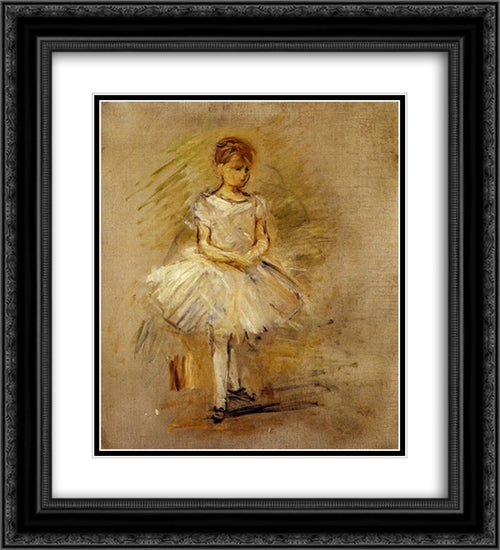 Little Dancer 20x22 Black Ornate Wood Framed Art Print Poster with Double Matting by Morisot, Berthe