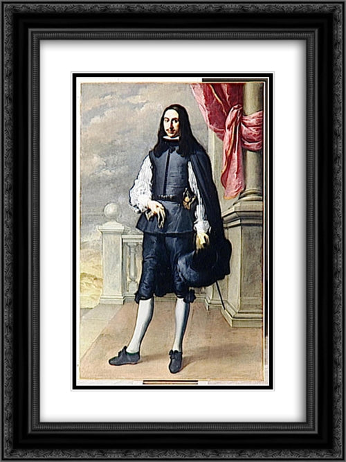 Portrait Of Inigo Melchor Fernandez de Velasco 18x24 Black Ornate Wood Framed Art Print Poster with Double Matting by Murillo, Bartolome Esteban