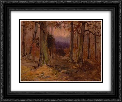 Landscape Sketch 24x20 Black Ornate Wood Framed Art Print Poster with Double Matting by Onderdonk, Robert Julian