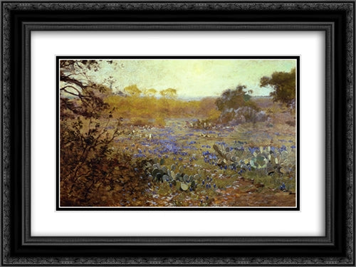 Spring Morning 24x18 Black Ornate Wood Framed Art Print Poster with Double Matting by Onderdonk, Robert Julian