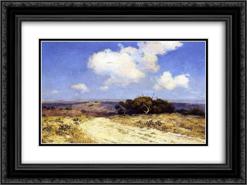 Southwest Texas 24x18 Black Ornate Wood Framed Art Print Poster with Double Matting by Onderdonk, Robert Julian