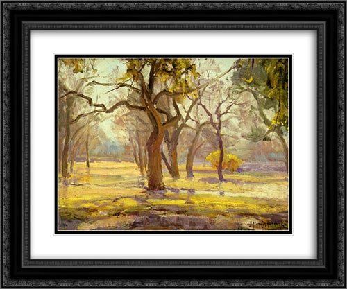 Sunlight after Rain 24x20 Black Ornate Wood Framed Art Print Poster with Double Matting by Onderdonk, Robert Julian