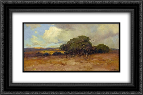Texas Dry Country 24x16 Black Ornate Wood Framed Art Print Poster with Double Matting by Onderdonk, Robert Julian
