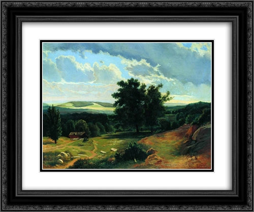 Landscape 24x20 Black Ornate Wood Framed Art Print Poster with Double Matting by Orlovsky, Volodymyr