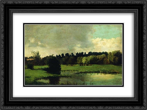 Landscape 24x18 Black Ornate Wood Framed Art Print Poster with Double Matting by Orlovsky, Volodymyr