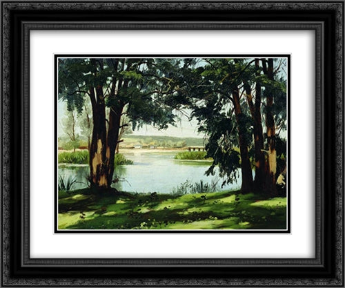 The sunny day 24x20 Black Ornate Wood Framed Art Print Poster with Double Matting by Orlovsky, Volodymyr