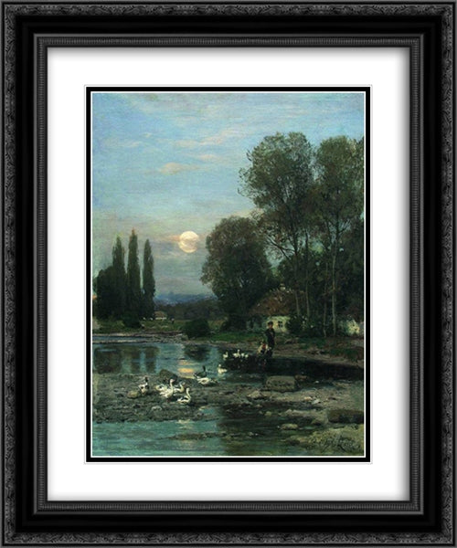 Ukrainian landscape 20x24 Black Ornate Wood Framed Art Print Poster with Double Matting by Orlovsky, Volodymyr
