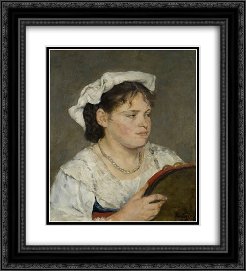 Dutch girl 20x22 Black Ornate Wood Framed Art Print Poster with Double Matting by Pantazis, Pericles