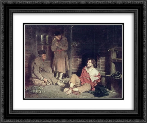 Incorrigible One 24x20 Black Ornate Wood Framed Art Print Poster with Double Matting by Perov, Vasily