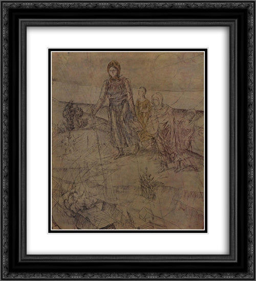 In the 20x22 Black Ornate Wood Framed Art Print Poster with Double Matting by Petrov Vodkin, Kuzma