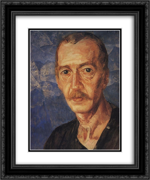 Portrait S.D. Mstislavsky 20x24 Black Ornate Wood Framed Art Print Poster with Double Matting by Petrov Vodkin, Kuzma