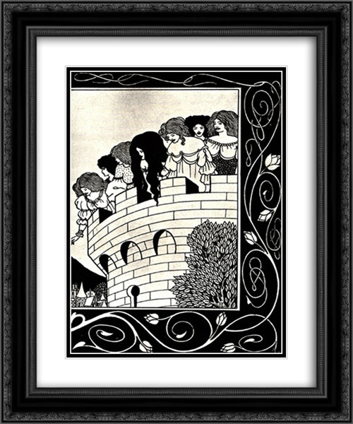 A Devil in Woman's Likeness 2 20x24 Black Ornate Wood Framed Art Print Poster with Double Matting by Beardsley, Aubrey