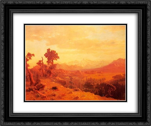 Wind River Country 24x20 Black Ornate Wood Framed Art Print Poster with Double Matting by Bierstadt, Albert