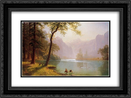 Kern's River Valley, California 24x18 Black Ornate Wood Framed Art Print Poster with Double Matting by Bierstadt, Albert