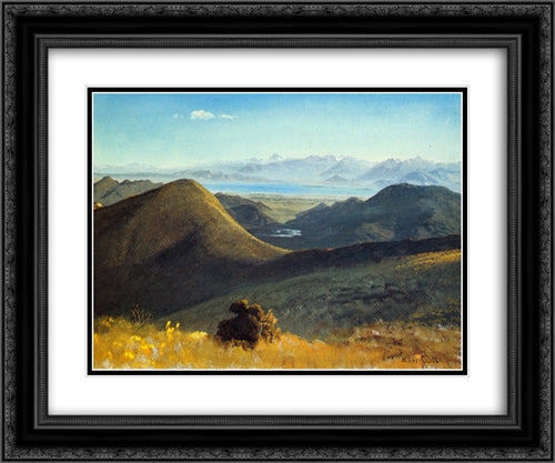 Mono Lake, Sierra Nevada, California 24x20 Black Ornate Wood Framed Art Print Poster with Double Matting by Bierstadt, Albert