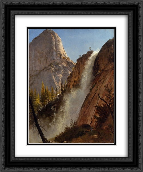 Liberty Cam, Yosemite 20x24 Black Ornate Wood Framed Art Print Poster with Double Matting by Bierstadt, Albert