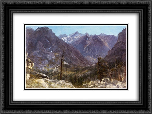 Estes Park, Colorado 24x18 Black Ornate Wood Framed Art Print Poster with Double Matting by Bierstadt, Albert