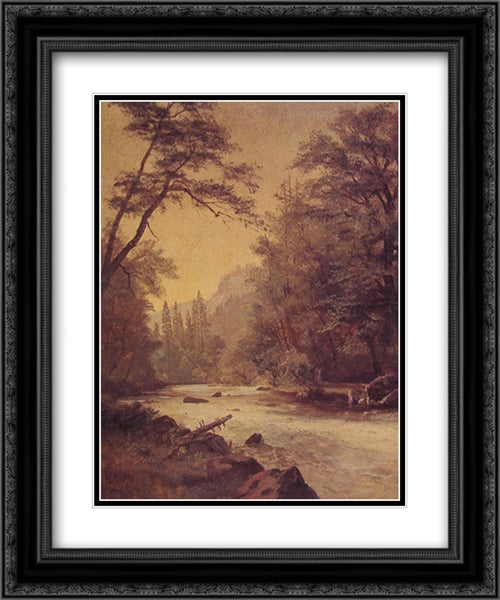 Lower Yosemite Valley 20x24 Black Ornate Wood Framed Art Print Poster with Double Matting by Bierstadt, Albert