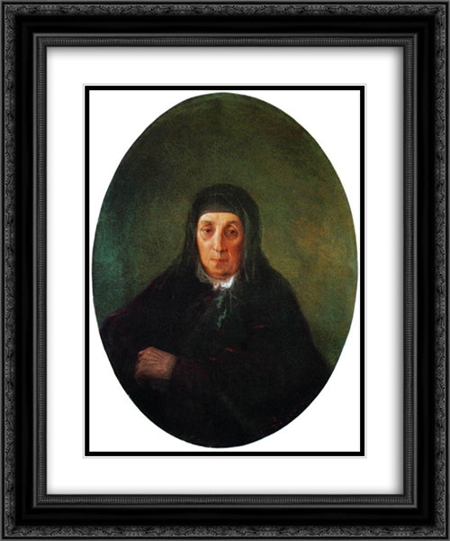 Portrait of the artist's grandmother Ashkhen 20x24 Black Ornate Wood Framed Art Print Poster with Double Matting by Aivazovsky, Ivan