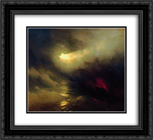 Creation of the World 22x20 Black Ornate Wood Framed Art Print Poster with Double Matting by Aivazovsky, Ivan