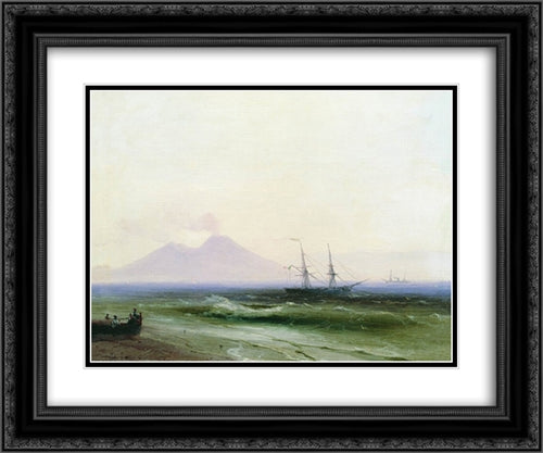 Seascape 24x20 Black Ornate Wood Framed Art Print Poster with Double Matting by Aivazovsky, Ivan