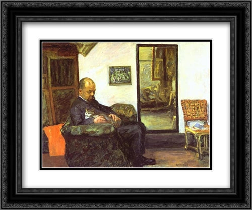 Ambroise Vollard 24x20 Black Ornate Wood Framed Art Print Poster with Double Matting by Bonnard, Pierre