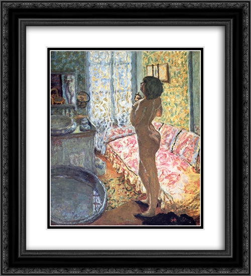 Model in Backlight 20x22 Black Ornate Wood Framed Art Print Poster with Double Matting by Bonnard, Pierre