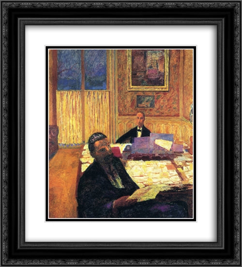 Joseph Bernheim Jeune and Gaston Bernheim de Villers 20x22 Black Ornate Wood Framed Art Print Poster with Double Matting by Bonnard, Pierre