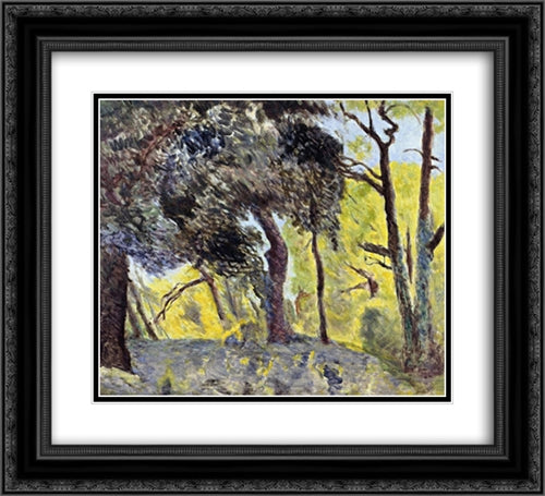 In the Woods (study) 22x20 Black Ornate Wood Framed Art Print Poster with Double Matting by Bonnard, Pierre