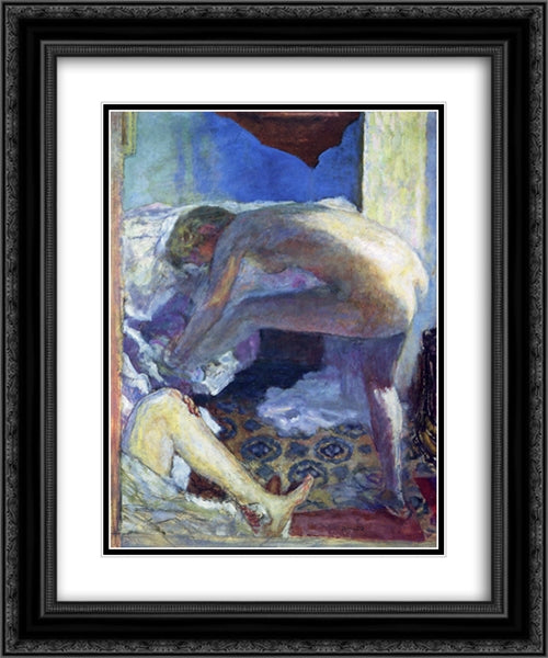 The big blue naked 20x24 Black Ornate Wood Framed Art Print Poster with Double Matting by Bonnard, Pierre