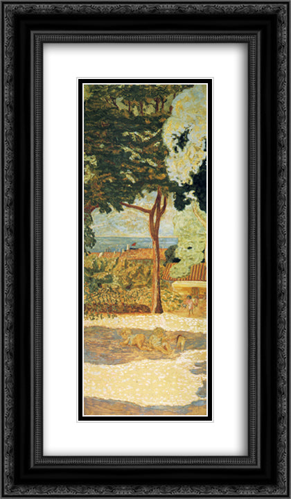 The Mediterranean (centre of triptych) 14x24 Black Ornate Wood Framed Art Print Poster with Double Matting by Bonnard, Pierre