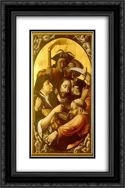 Passion of the Christ 16x24 Black Ornate Wood Framed Art Print Poster with Double Matting by Bosch, Hieronymus