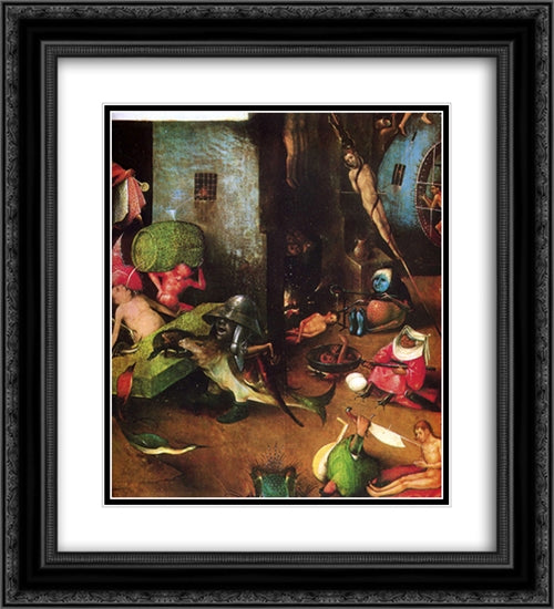 The Last Judgement (detail) 20x22 Black Ornate Wood Framed Art Print Poster with Double Matting by Bosch, Hieronymus
