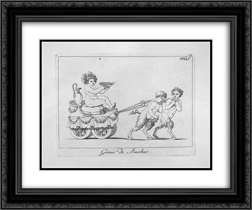 Genius of Bacchus 24x20 Black Ornate Wood Framed Art Print Poster with Double Matting by Piranesi, Giovanni Battista