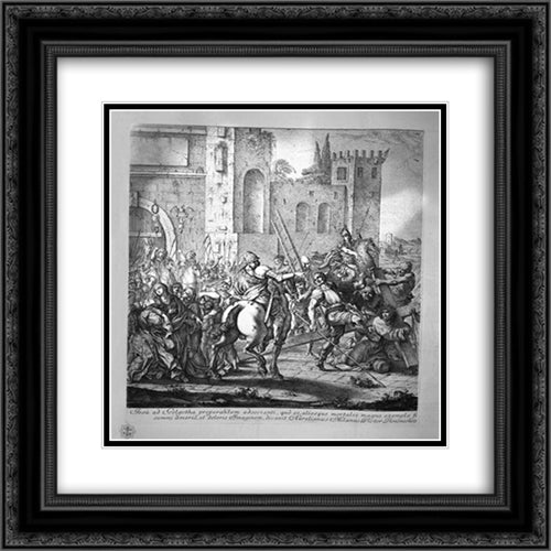 Jesus carried to Calvary 20x20 Black Ornate Wood Framed Art Print Poster with Double Matting by Piranesi, Giovanni Battista