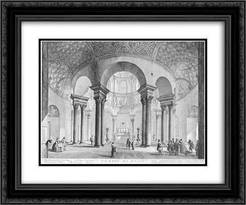 Vedute di Roma 24x20 Black Ornate Wood Framed Art Print Poster with Double Matting by Piranesi, Giovanni Battista