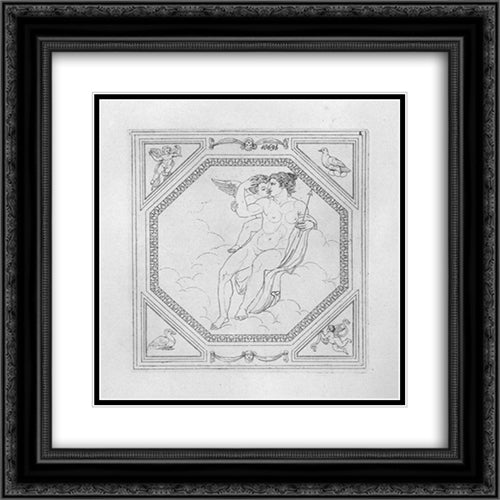 Venus 20x20 Black Ornate Wood Framed Art Print Poster with Double Matting by Piranesi, Giovanni Battista