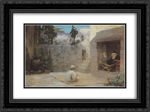 Was filled with wisdom 24x18 Black Ornate Wood Framed Art Print Poster with Double Matting by Polenov, Vasily