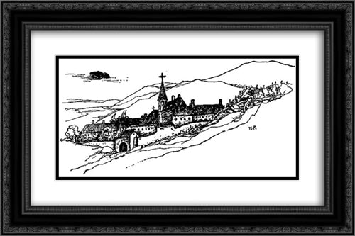 Otto of the Silver Hand 8 24x16 Black Ornate Wood Framed Art Print Poster with Double Matting by Pyle, Howard