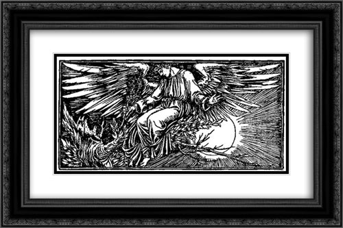Otto of the Silver Hand 11 24x16 Black Ornate Wood Framed Art Print Poster with Double Matting by Pyle, Howard