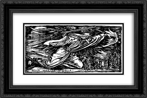 Otto of the Silver Hand 17 24x16 Black Ornate Wood Framed Art Print Poster with Double Matting by Pyle, Howard